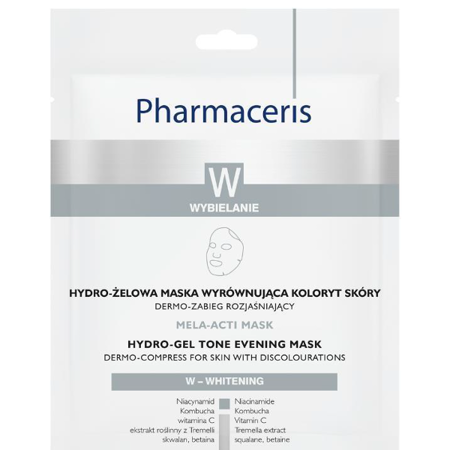Pharmaceris W Hydro Żelowa Rozjaśniająca Dermo Maska Wyrównująca Koloryt Skóry 1 Szt