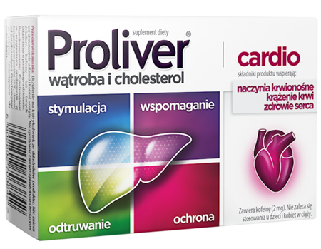 Proliver Cardio Wspomaga Funkcje Watroby Trawienie Cholina 30 Tabletek