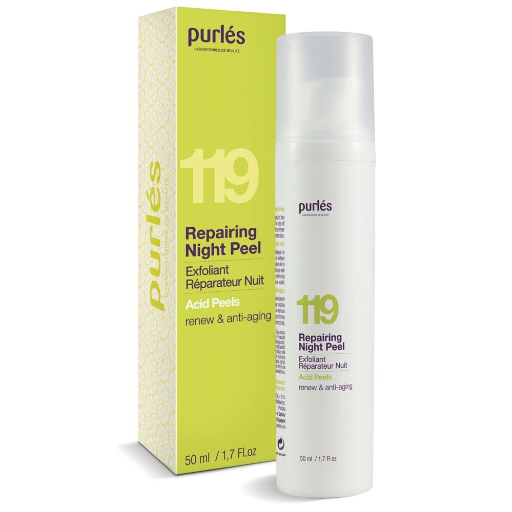 Purles 119 Home Care Acid Peel Repairing Night Peel Odnawiający Krem Eksfoliujący dla każdego Rodzaju Skóry 50ml