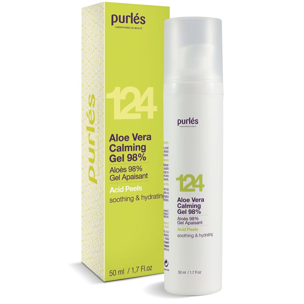 Purles 124 Home Care Acid Peel  98% Aloe Vera Kojący Żel Aloesowy dla każdego Rodzaju Skóry 50ml