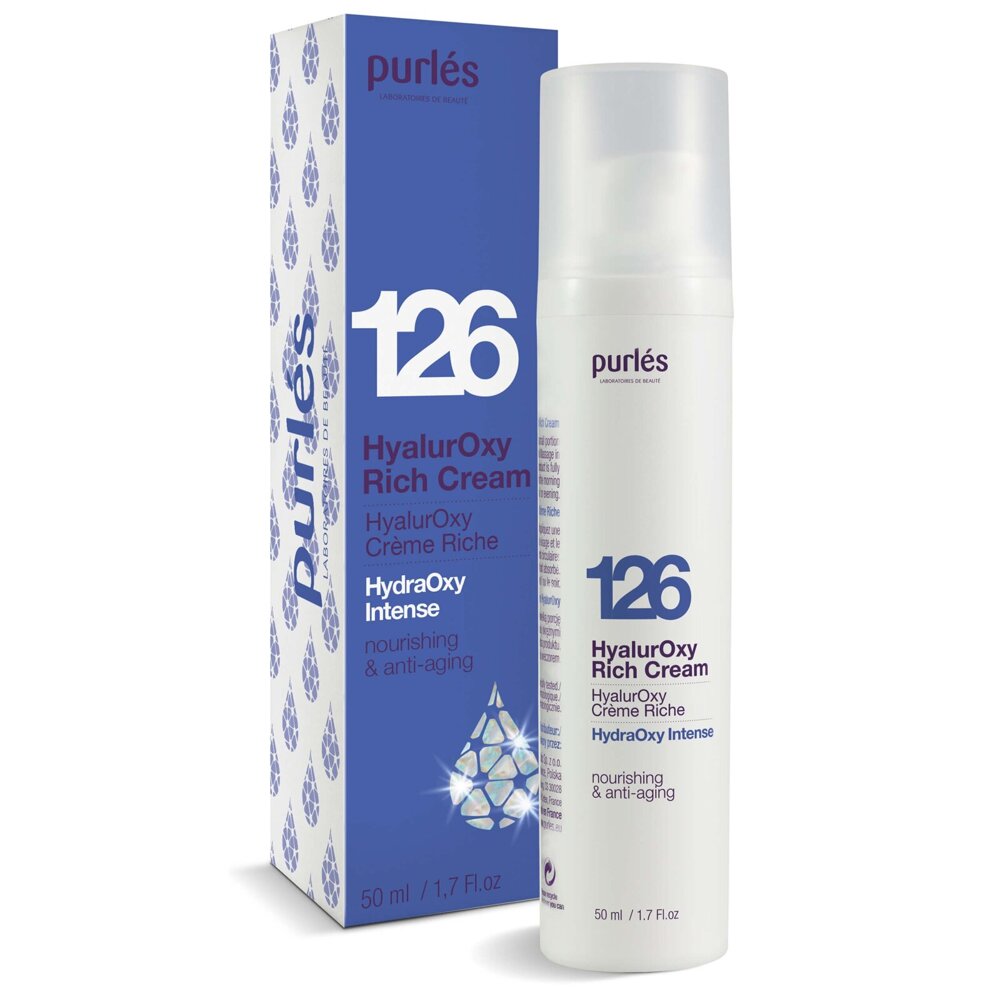 Purles 126 HydraOxy Intense HyalurOxy Intense Hydration Bogaty Krem dla Skóry Suchej i Bardzo Suchej 50ml