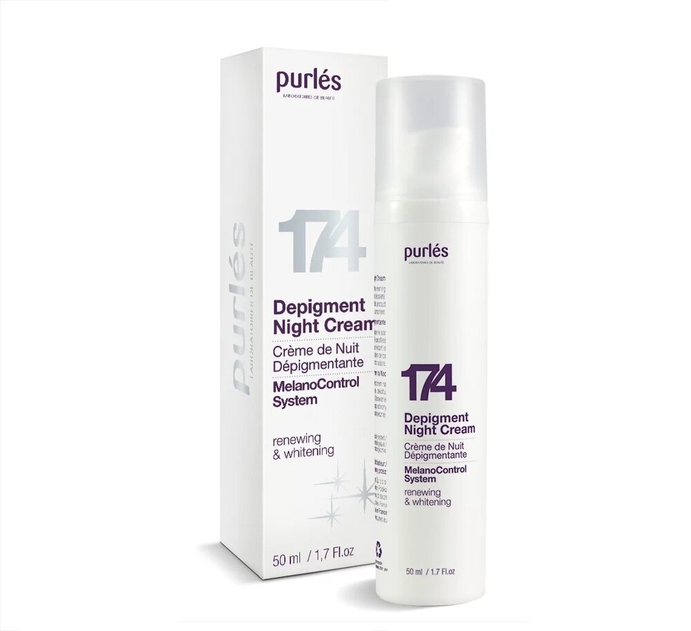 Purles 174 MelanoControl System Depigmentujący Krem na Noc 50ml