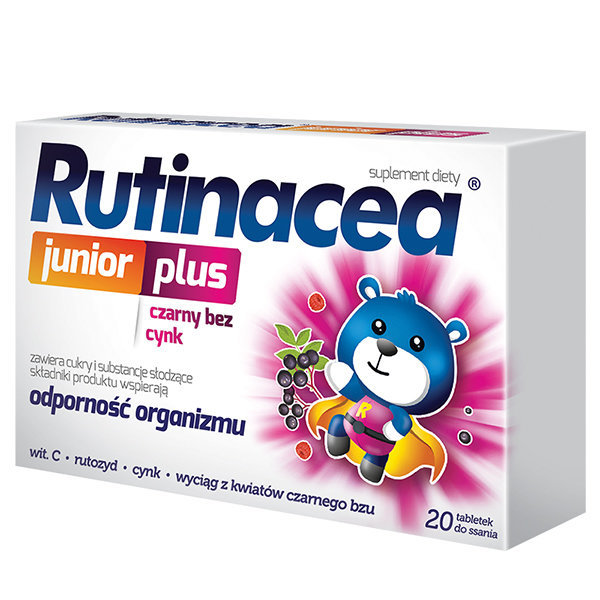 Rutinacea Junior Plus na Układ Odpornościowy dla Dzieci powyżej 3 Lat 20 Tabletek