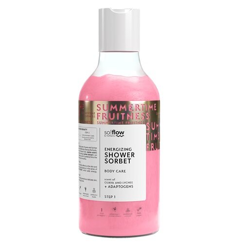 So!Flow Energetyzujący Sorbet pod Prysznic Gujawa Liczi z Adaptogenami 400ml