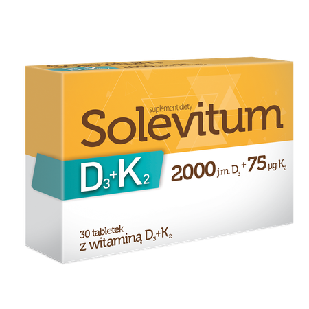 Solevitum D3 K2 Suplement Uzupełniający Codzienną Dietę 30 Tabletek