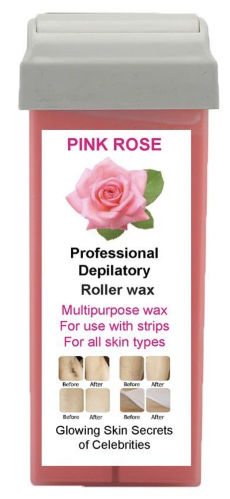 Star Beauty Professional Pink Rose Roller Wax Wielozadaniowy Wosk do Depilacji Paskami dla Każdego Rodzaju Skóry o Zapachu Różanym 100ml 