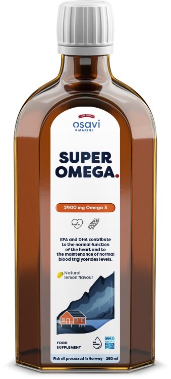 Super Omega, 2900mg Omega 3 (Lemon) - 250 ml.