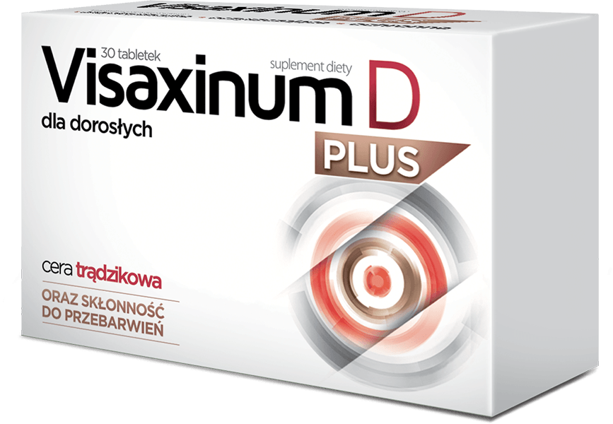 Visaxinum D Plus Preparat dla Osób Dorosłych z Cerą Trądzikową i Skłonnością do Przebarwień 30 Tabletek 