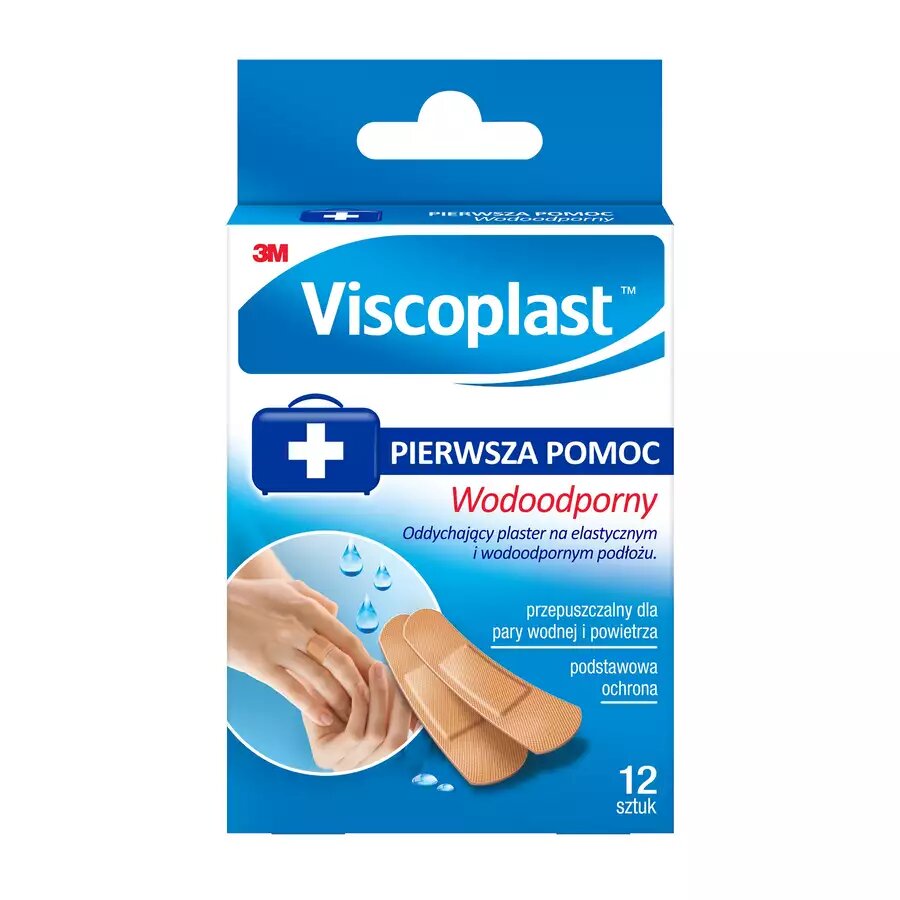 Viscoplast Plaster Wodoodporny Oddychający 2 Rozmiary 12 Sztuk