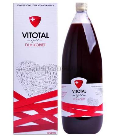 Vitotal Gold dla Kobiet Suplement Diety dla Lepszej Formy Fizycznej i Umysłowej 1000ml