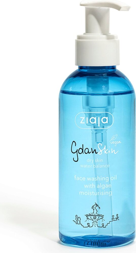 Ziaja GdanSkin Nawilżający Olejek Algowy do Mycia Twarzy dla Skóry Suchej Vegan 140ml