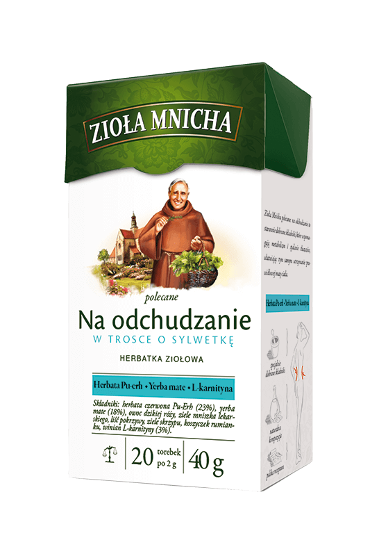 Zioła Mnicha Herbata na Odchudznie w Trosce o Sylwetkę z Puerh Tea i Yerba Mate 20x2g